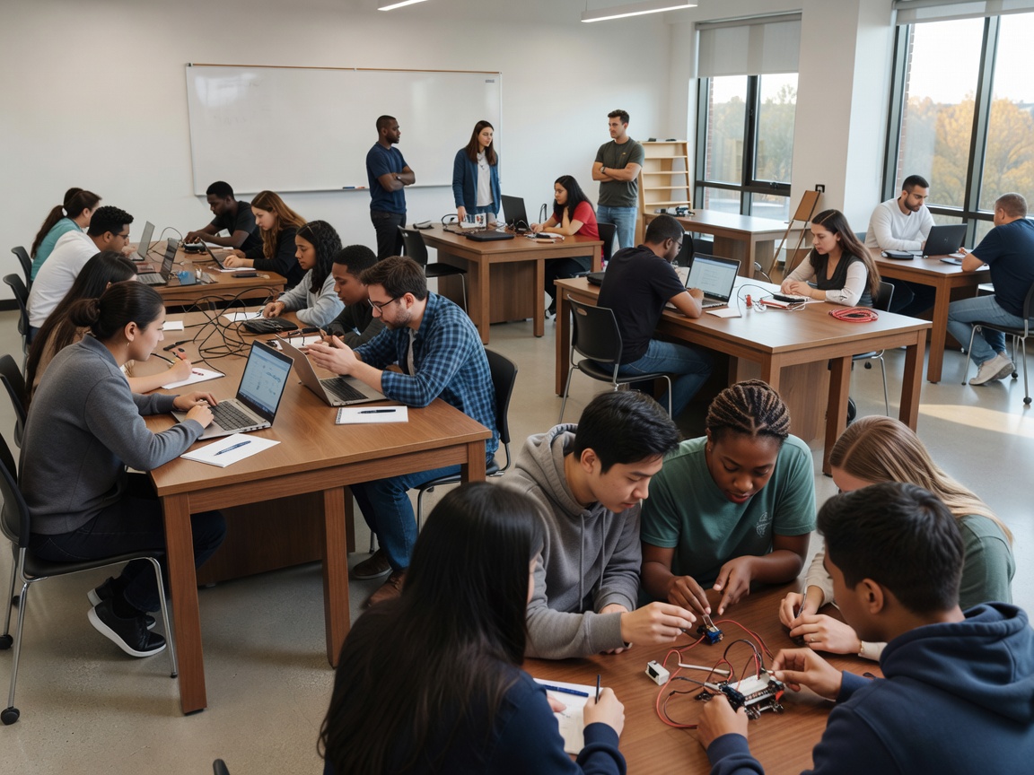 Collaborative tech classroom setting