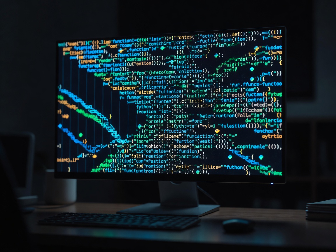 Python code on a computer screen